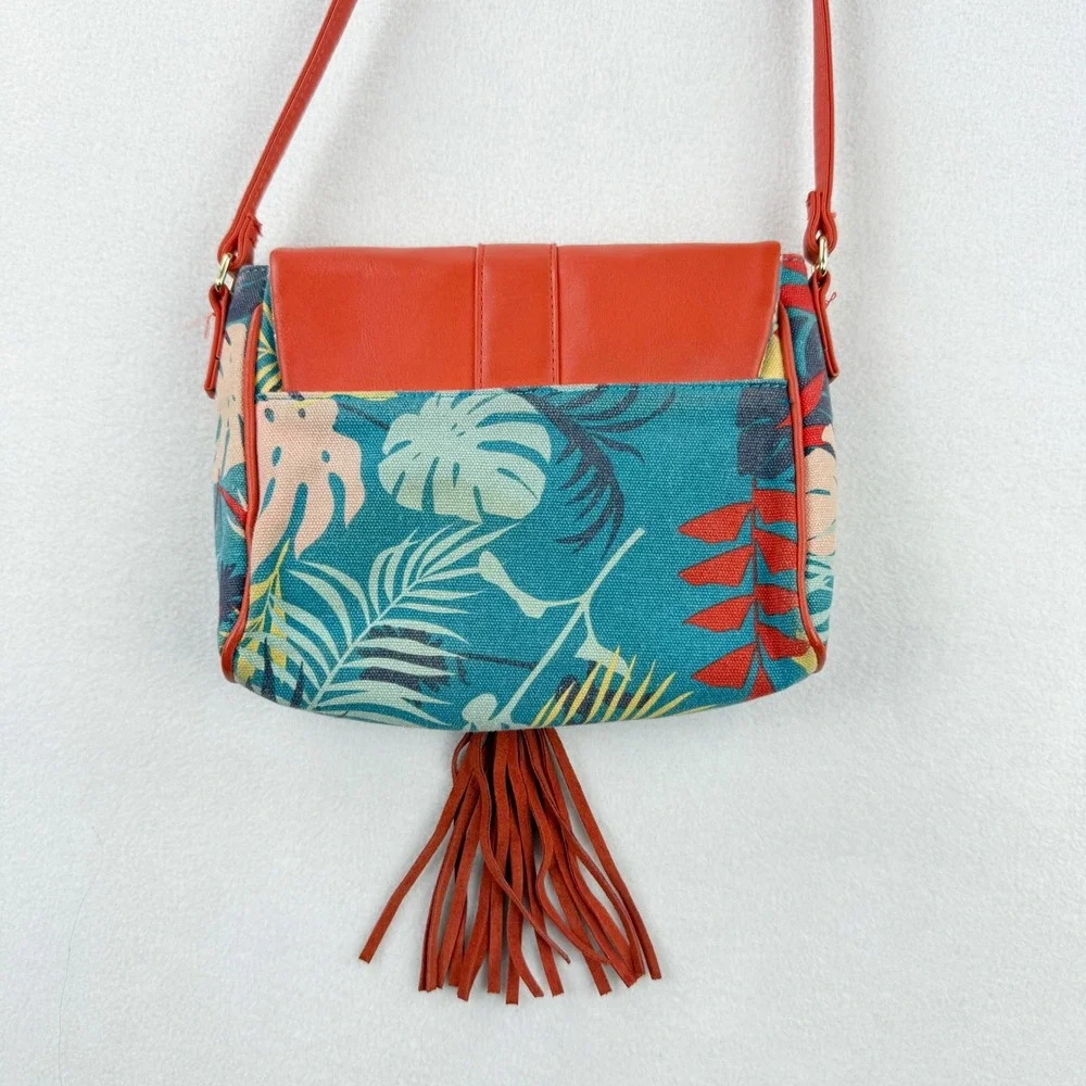 MARGARITAVILLE Crossbody Bag Tropical Fringe Purse Womens Beach Style - Picture 6 of 9